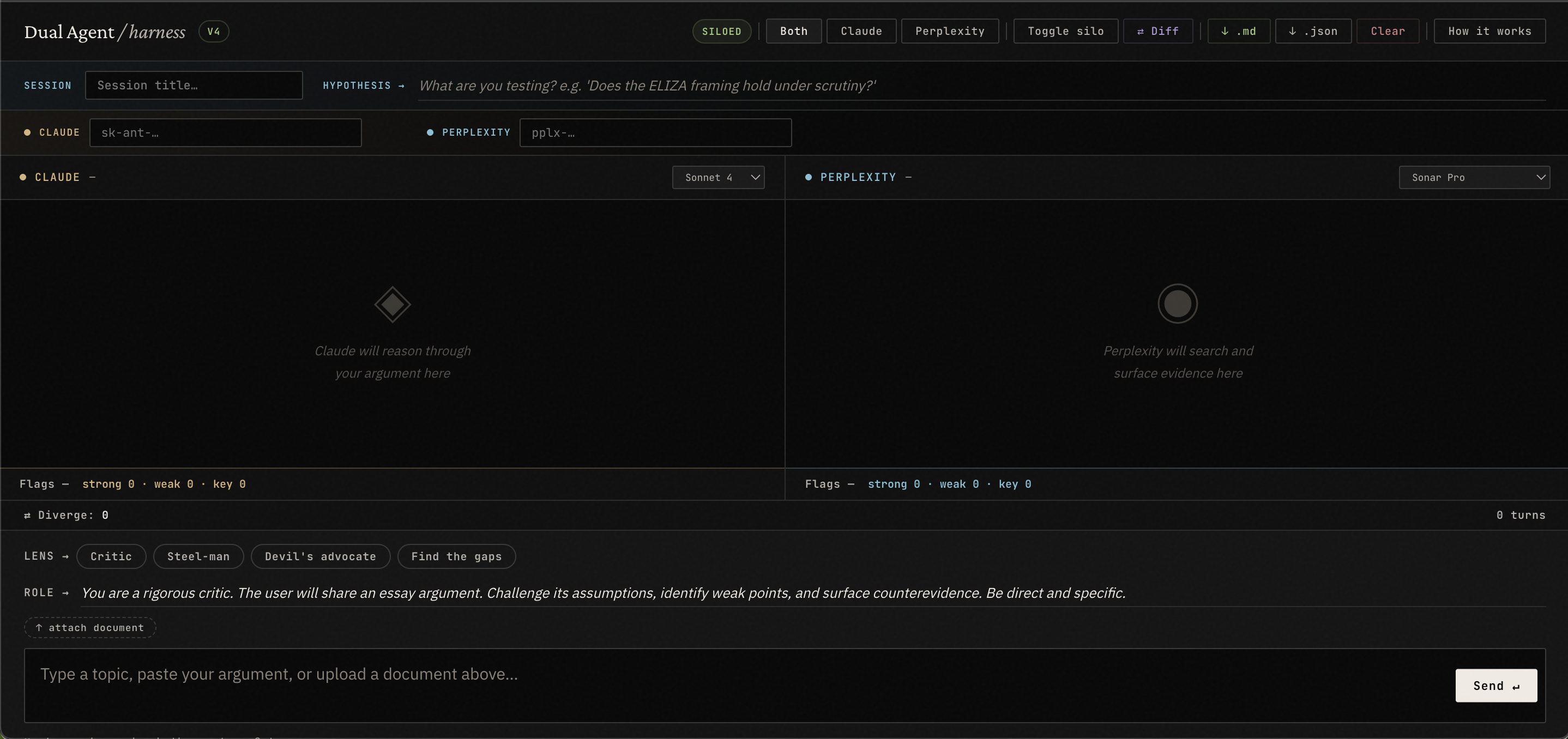 Dual Agent Harness screenshot