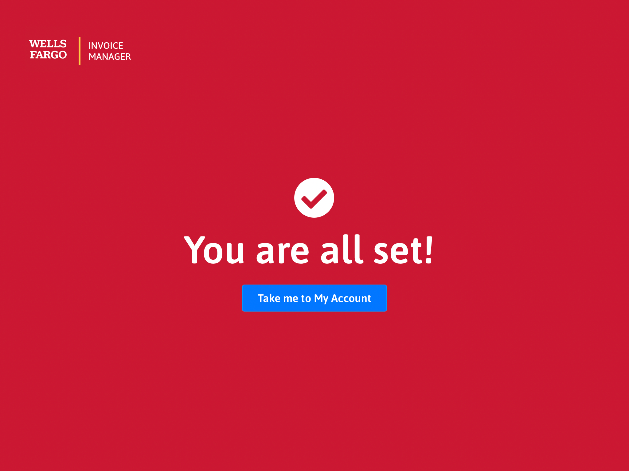 Registration success — account ready